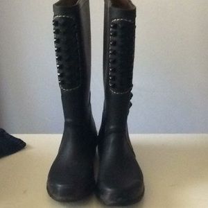 Max AxZria military back studded boot